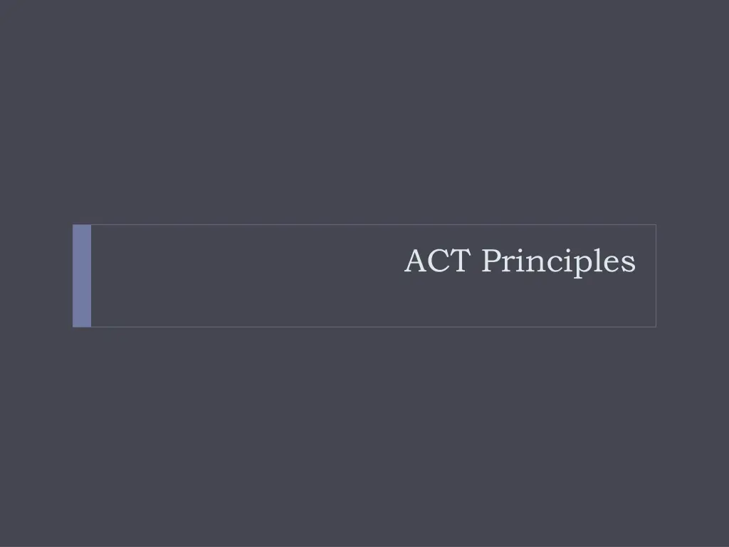 act principles