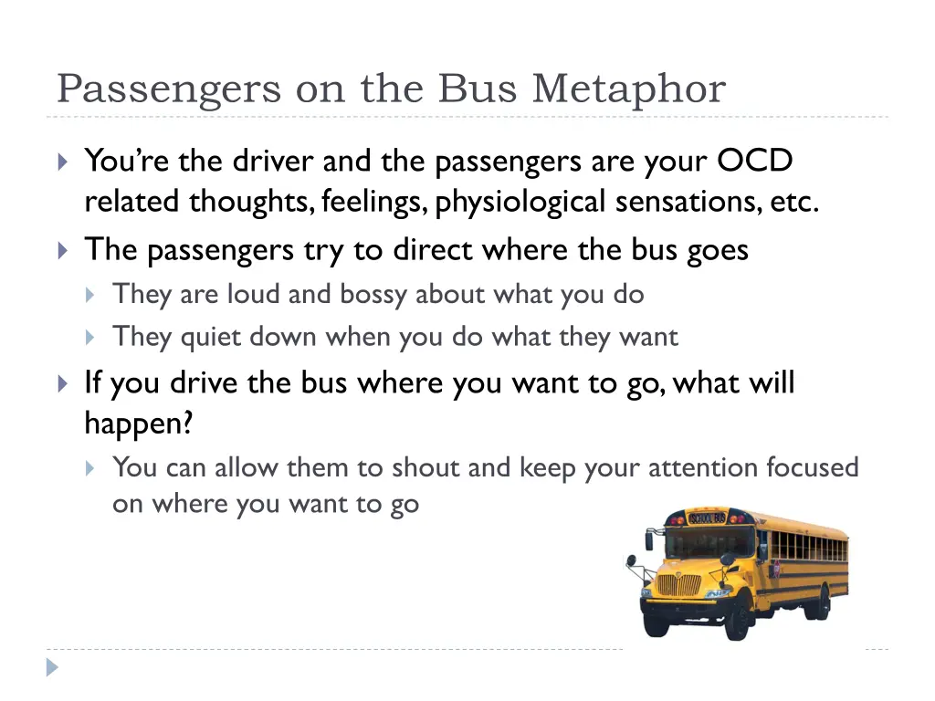 passengers on the bus metaphor