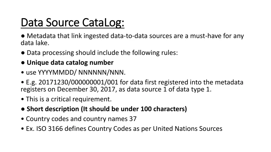 data source data source catalog metadata that