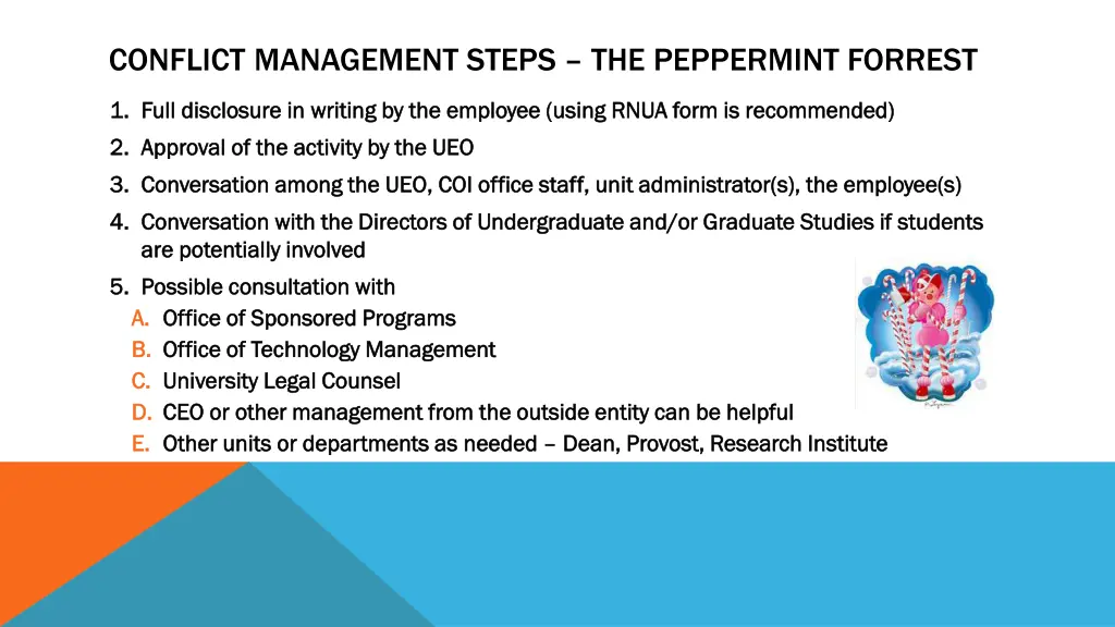 conflict management steps the peppermint forrest