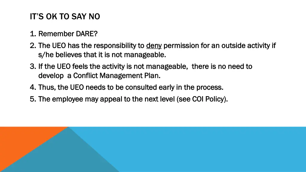 it s ok to say no