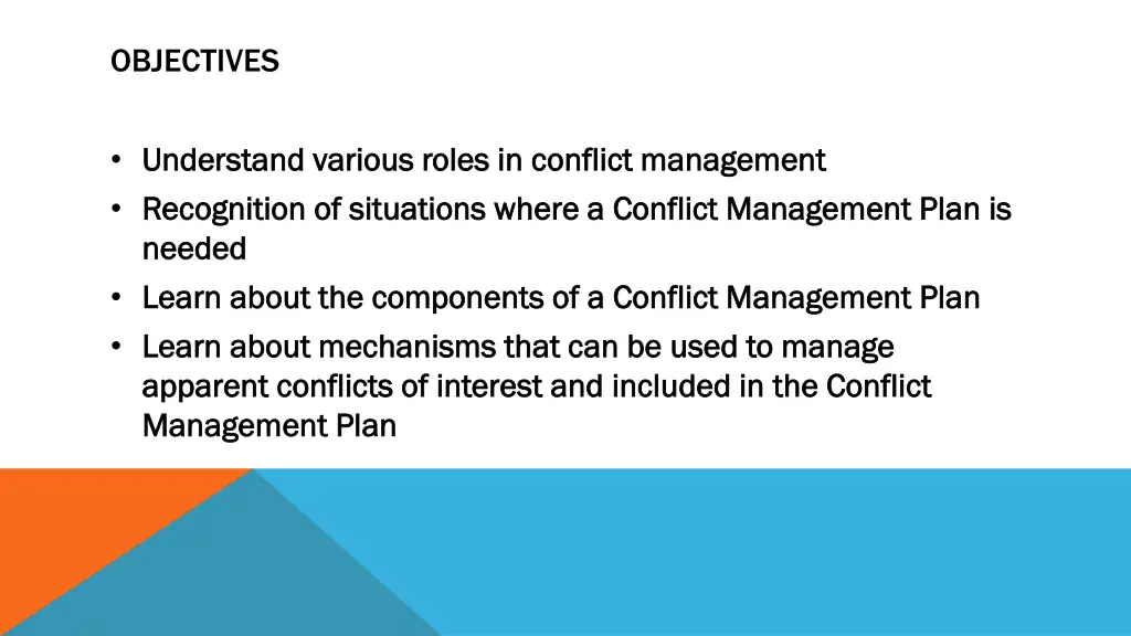 objectives
