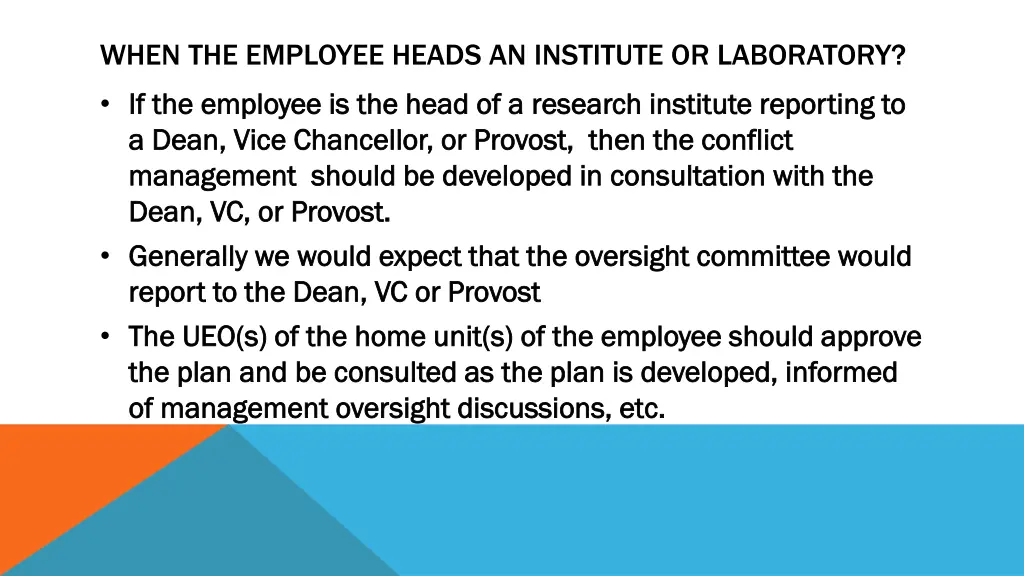 when the employee heads an institute or laboratory