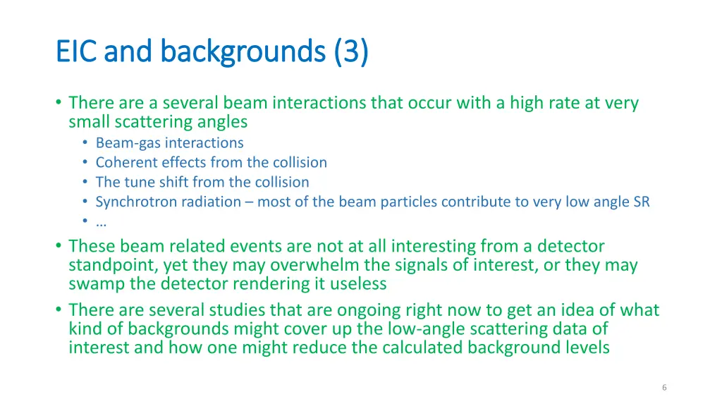 eic and backgrounds 3 eic and backgrounds 3