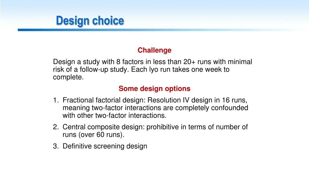 design choice