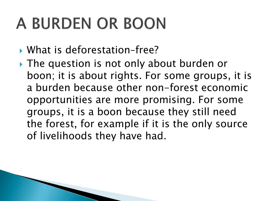 what is deforestation free the question