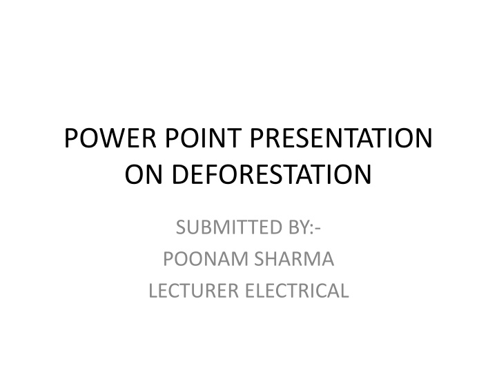 power point presentation on deforestation