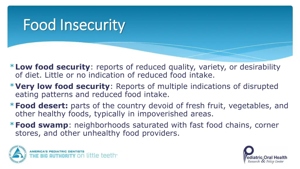 food insecurity food insecurity