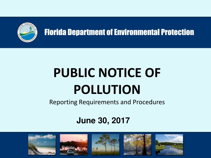 public notice of pollution reporting requirements
