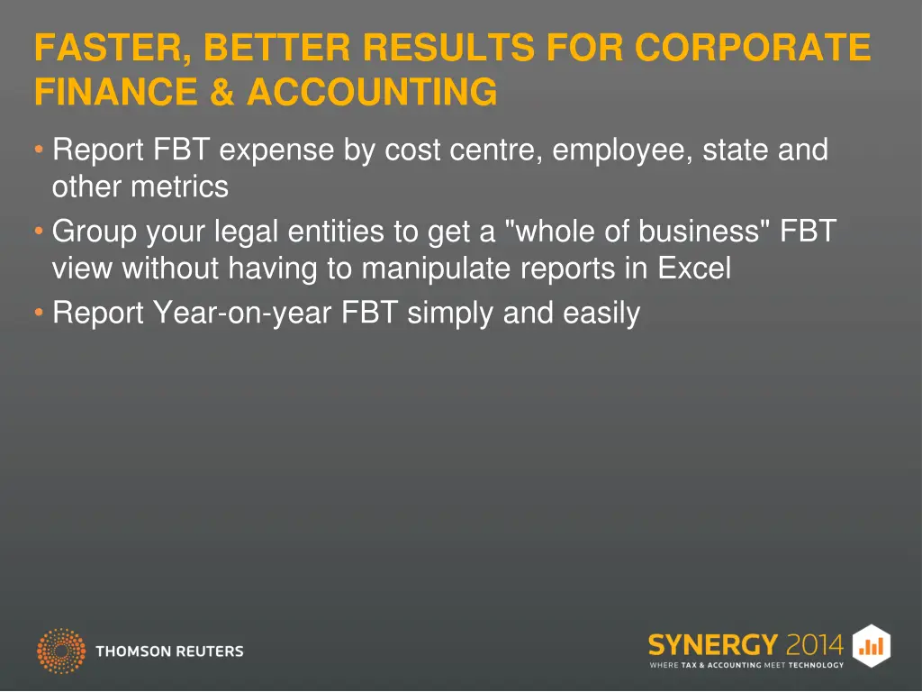 faster better results for corporate finance