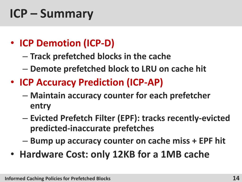 icp summary
