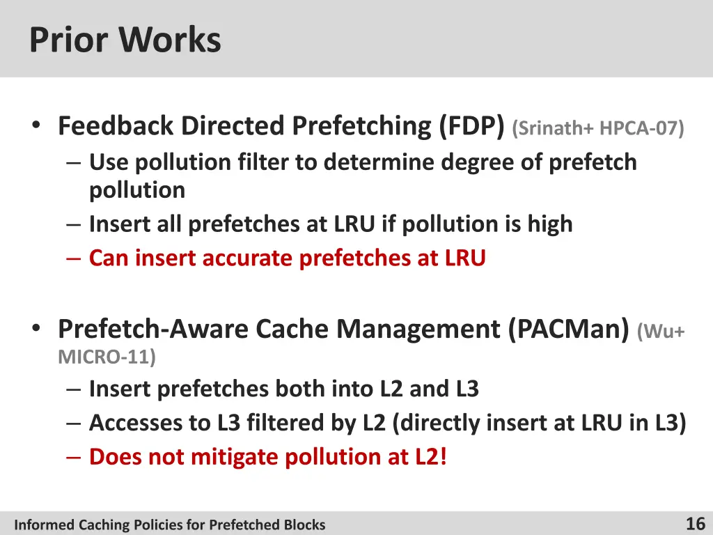 prior works