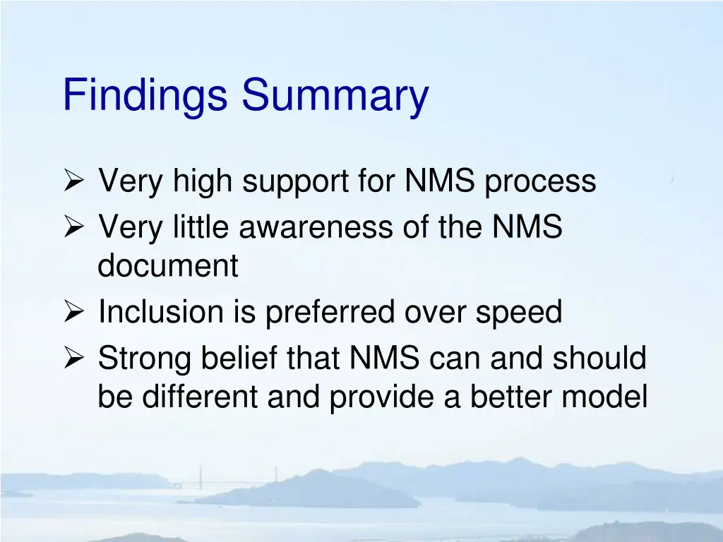 findings summary
