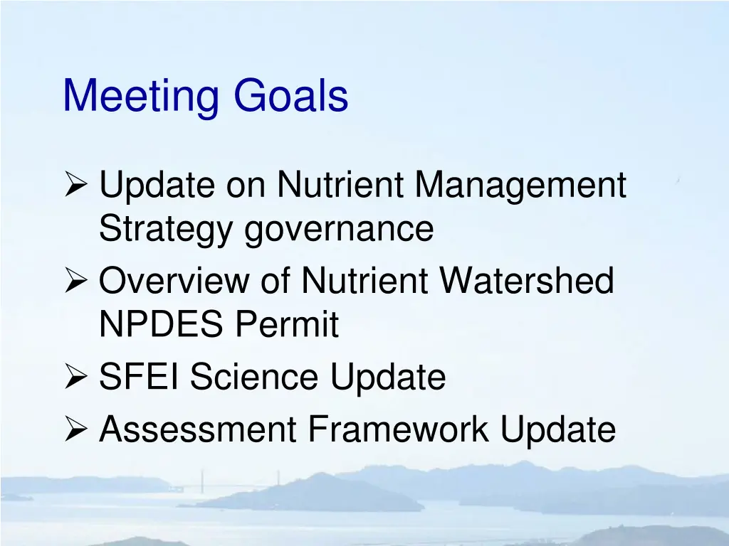 meeting goals