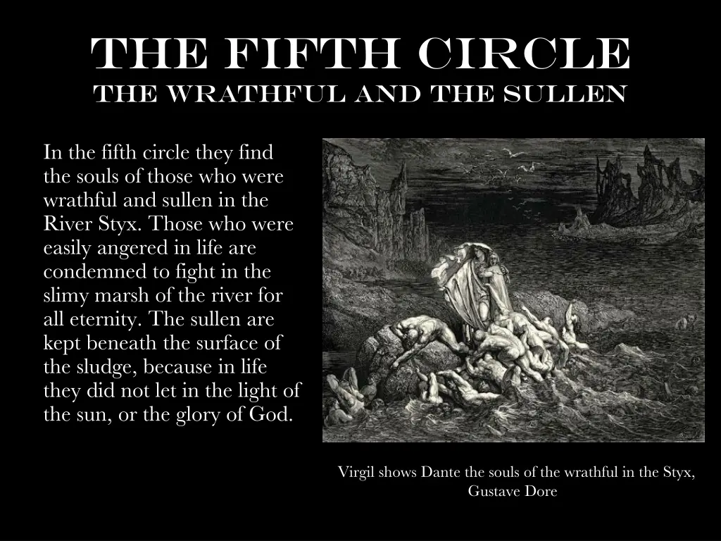 the fifth circle the wrathful and the sullen