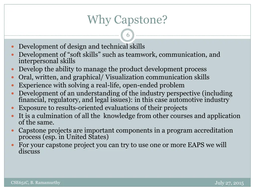 why capstone