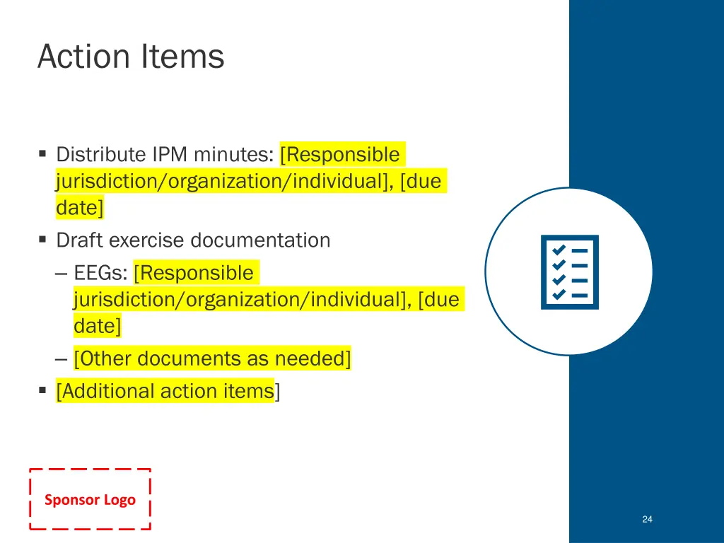 action items