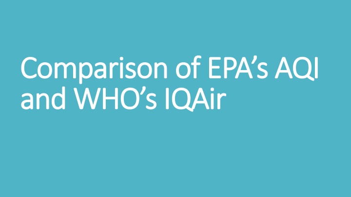 comparison of epa s aqi comparison