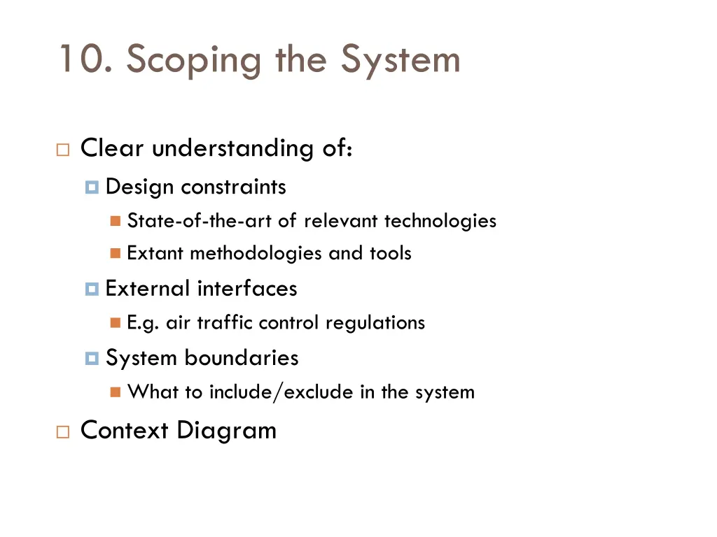 10 scoping the system