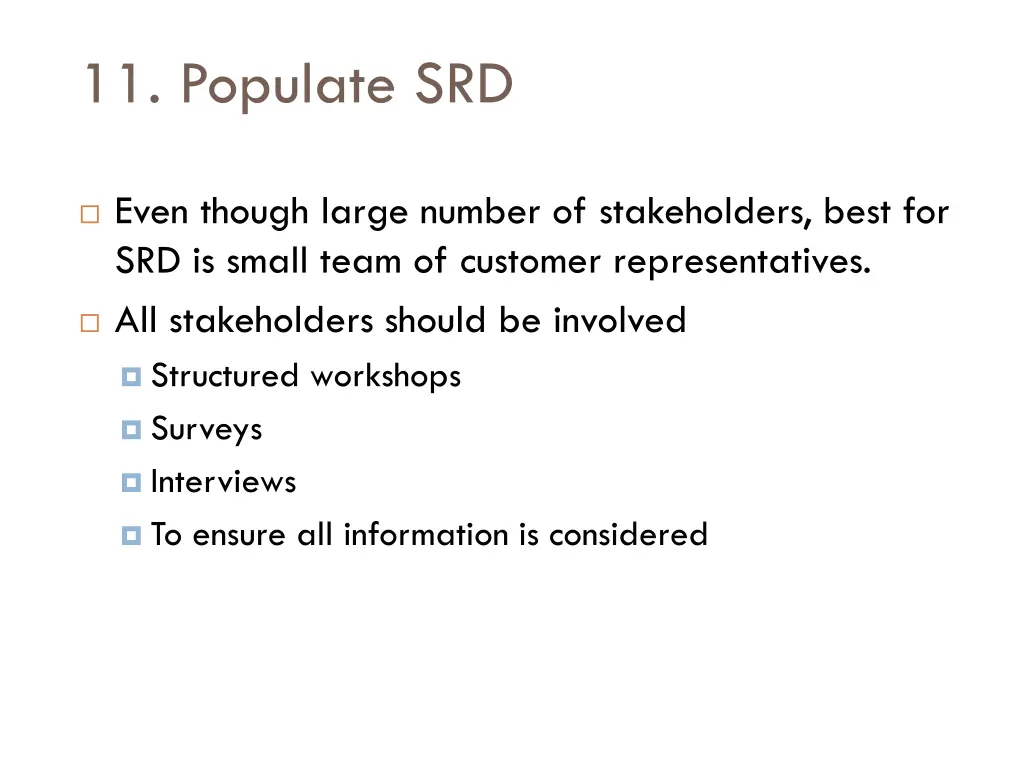11 populate srd