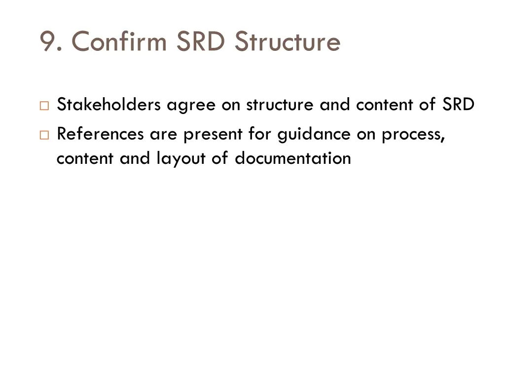 9 confirm srd structure