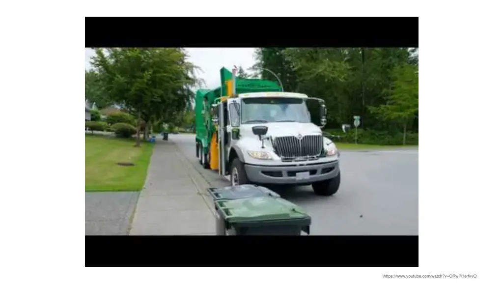 curbside recycling trucks in the township