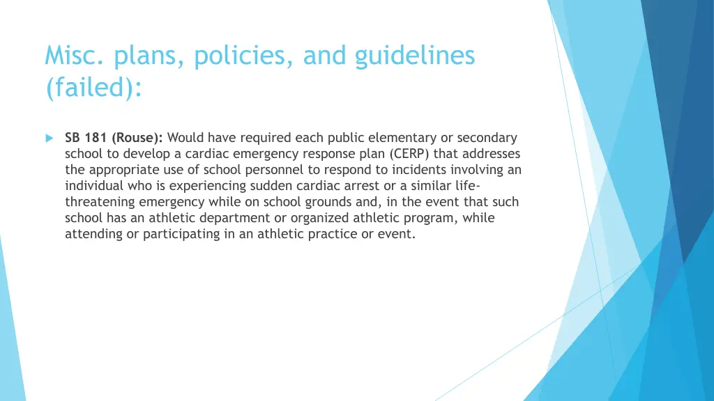 misc plans policies and guidelines failed 1