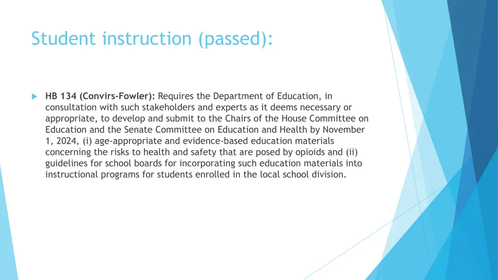 student instruction passed 1