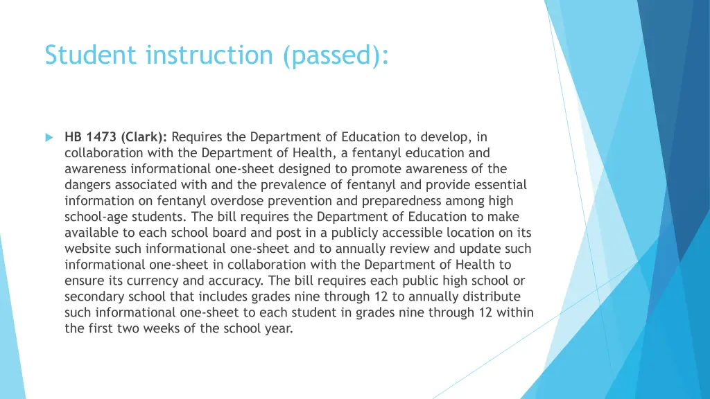 student instruction passed 2