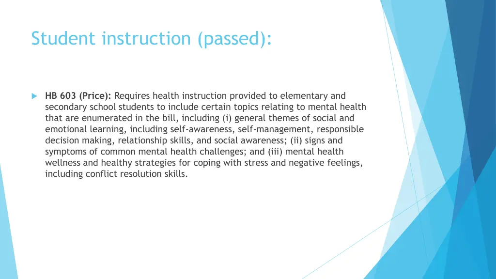 student instruction passed 3