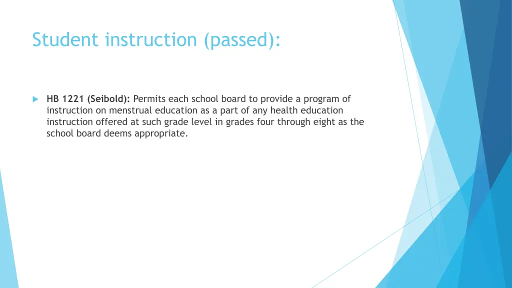 student instruction passed 5