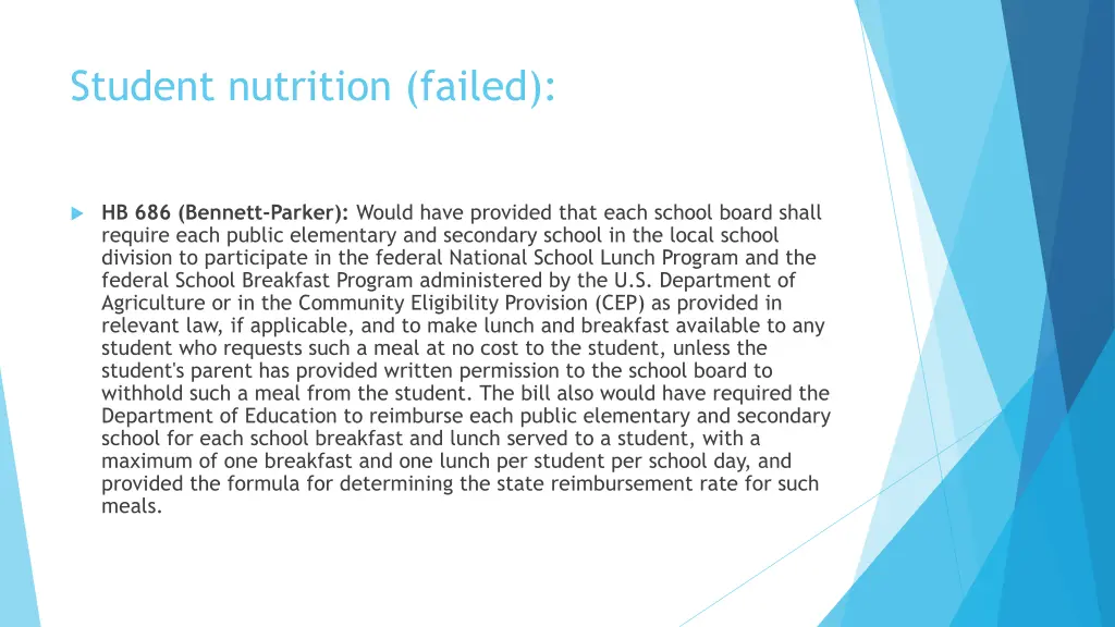 student nutrition failed