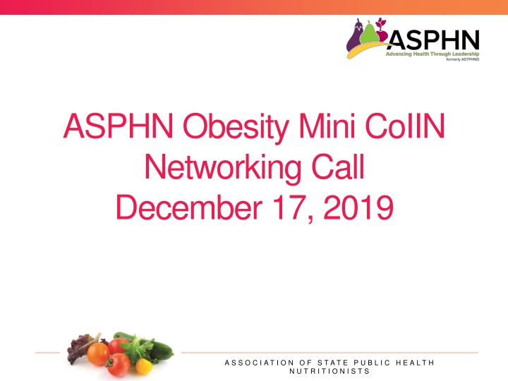 asphn obesity mini coiin networking call december