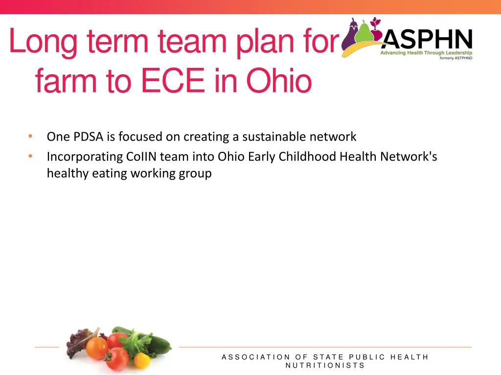long term team plan for farm to ece in ohio