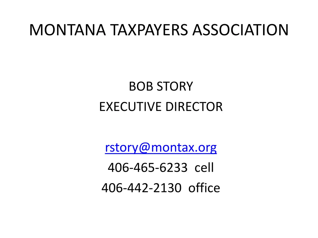 montana taxpayers association