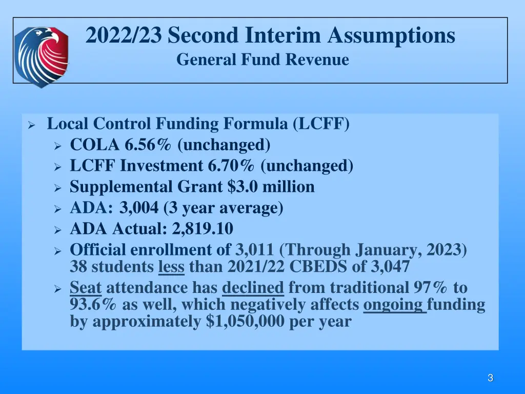 2022 23 second interim assumptions general fund