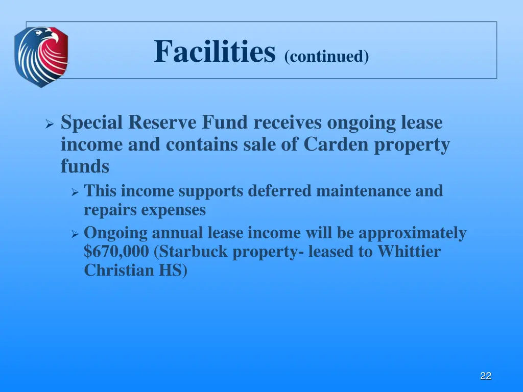 facilities continued 1