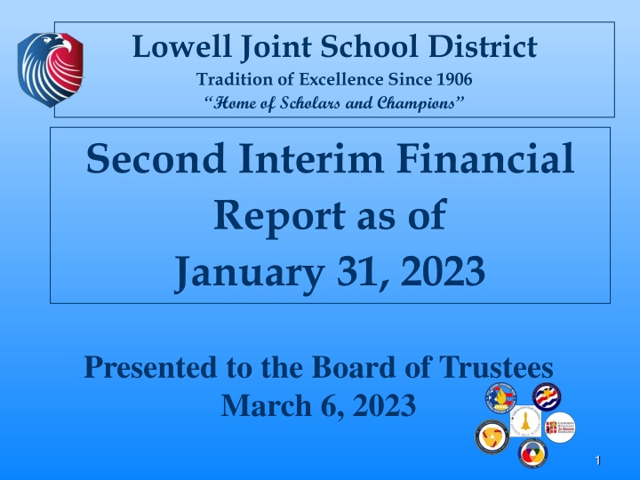 lowell joint school district tradition