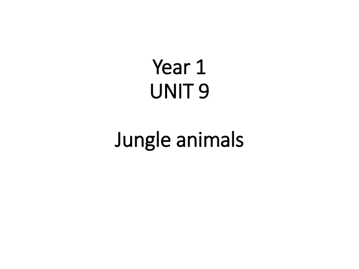year 1 year 1 unit 9 unit 9