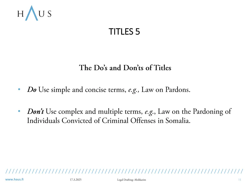 titles 5 titles 5