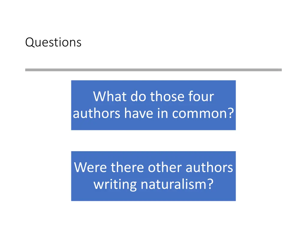 questions