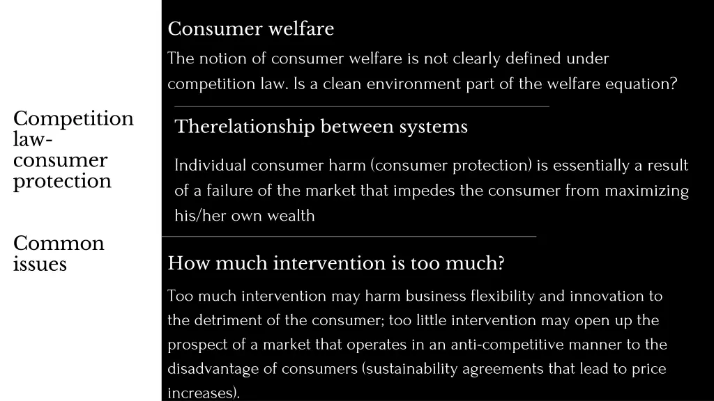 consumer welfare