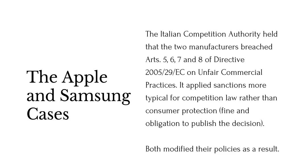 the italian competition authority held that