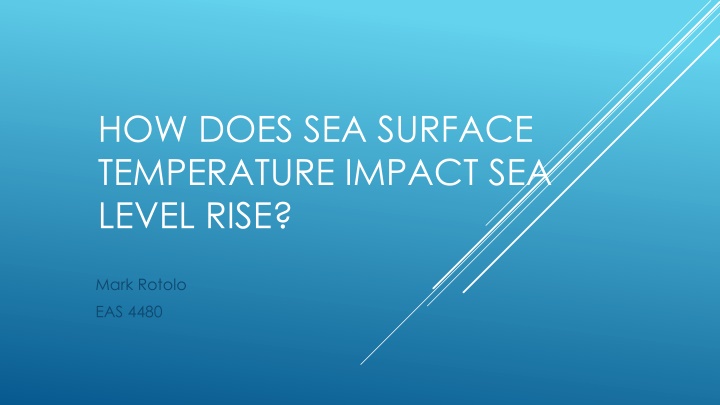 how does sea surface temperature impact sea level