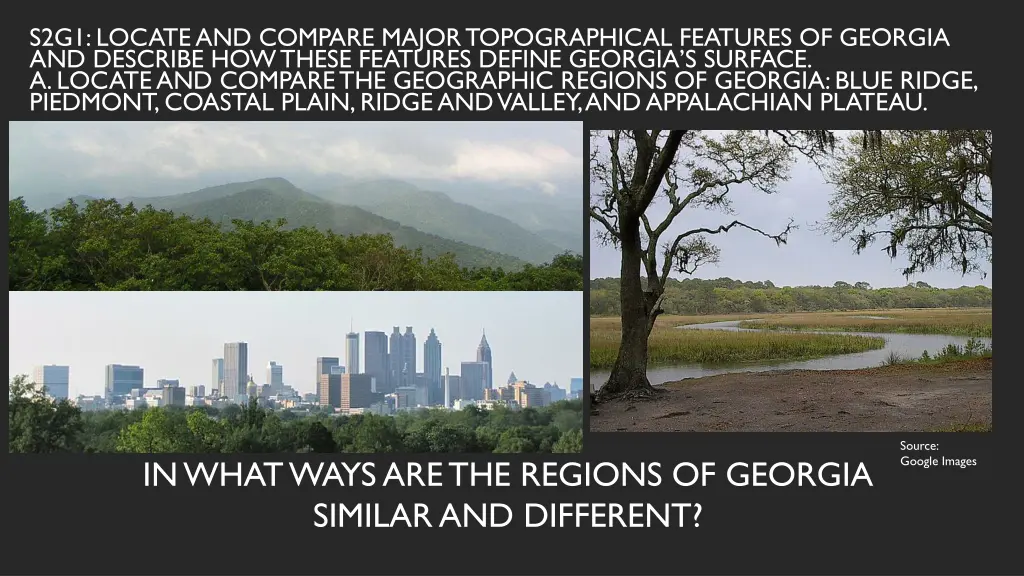 s2g1 locate and compare major topographical