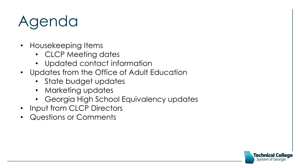 agenda