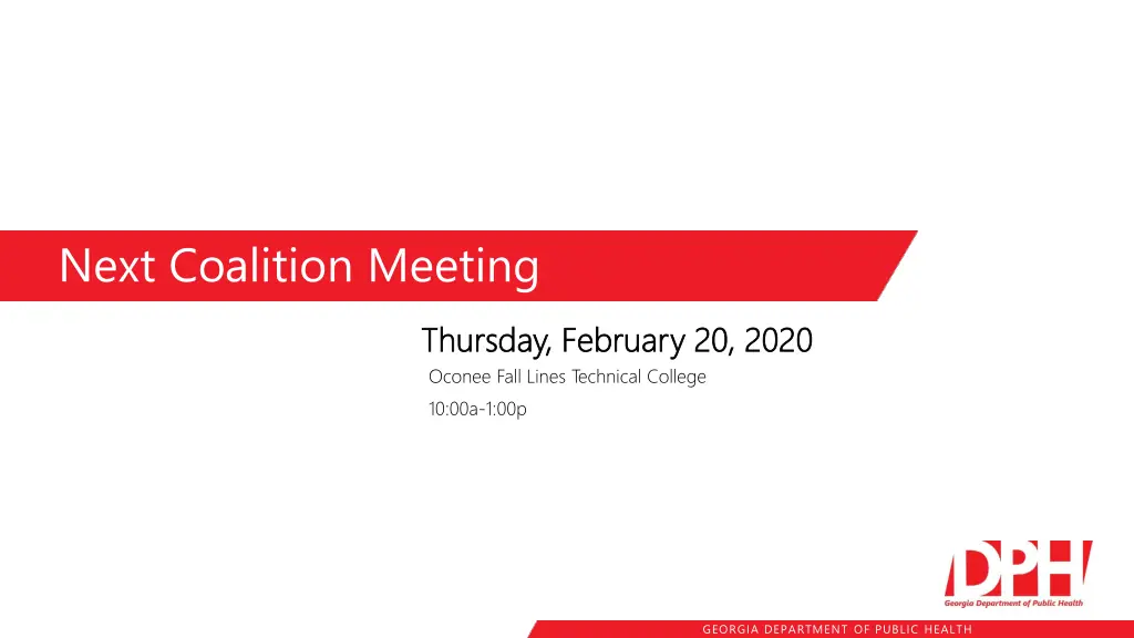 next coalition meeting