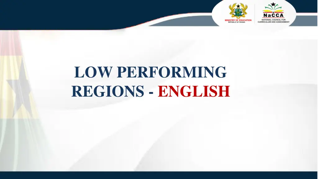 low performing regions english