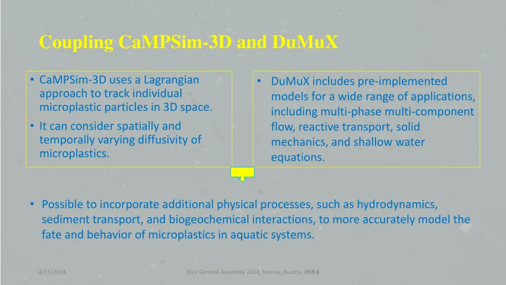coupling campsim 3d and dumux