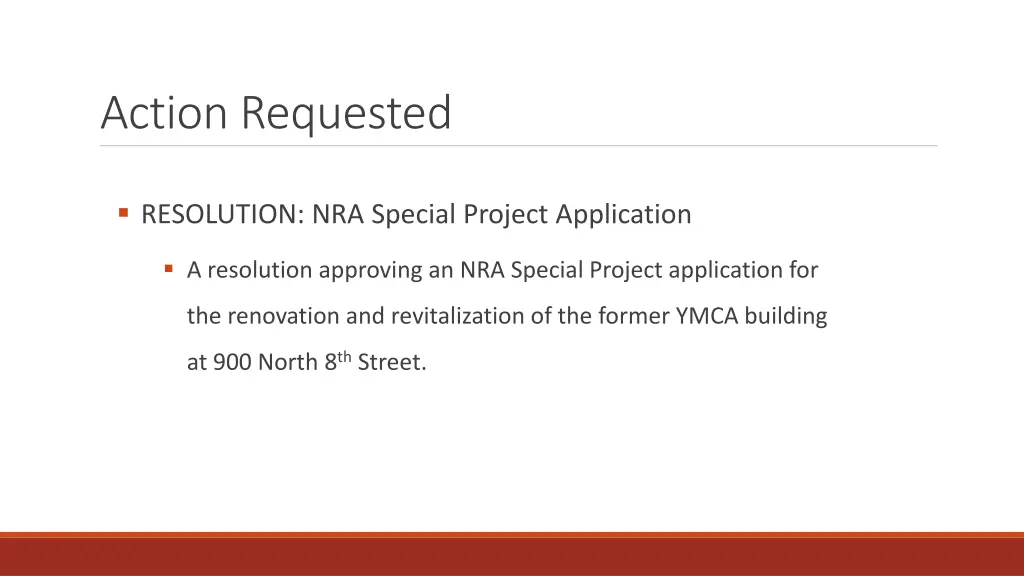 action requested